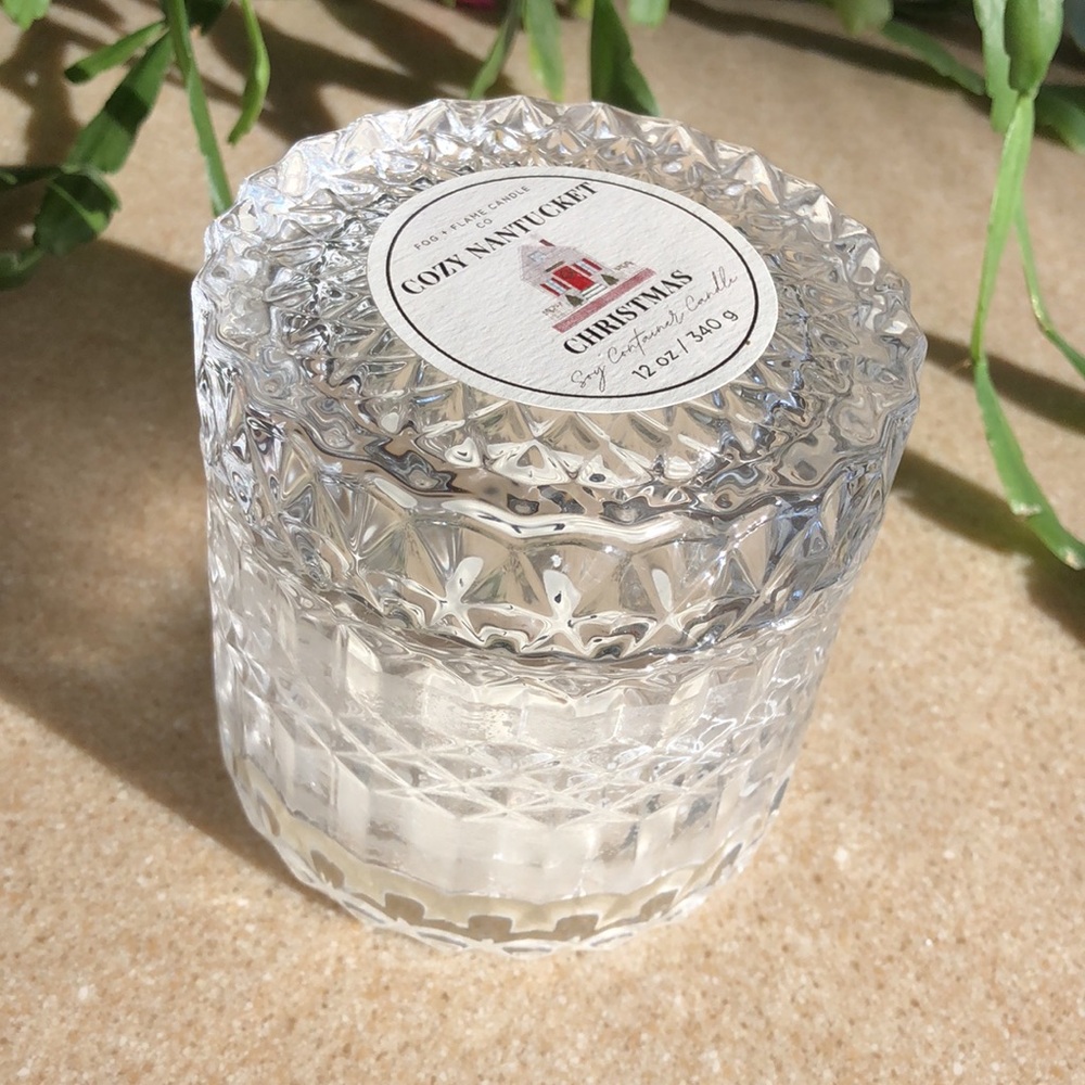 Fog + Flame Candle  Company Used  Clear Glass Candle and Cover
